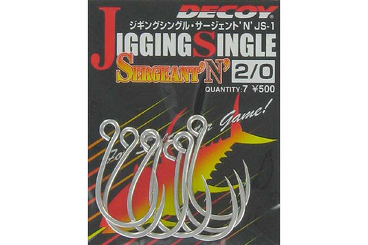 1/0 Decoy Sergeant 'N' JS-1 Jigging Single Hooks