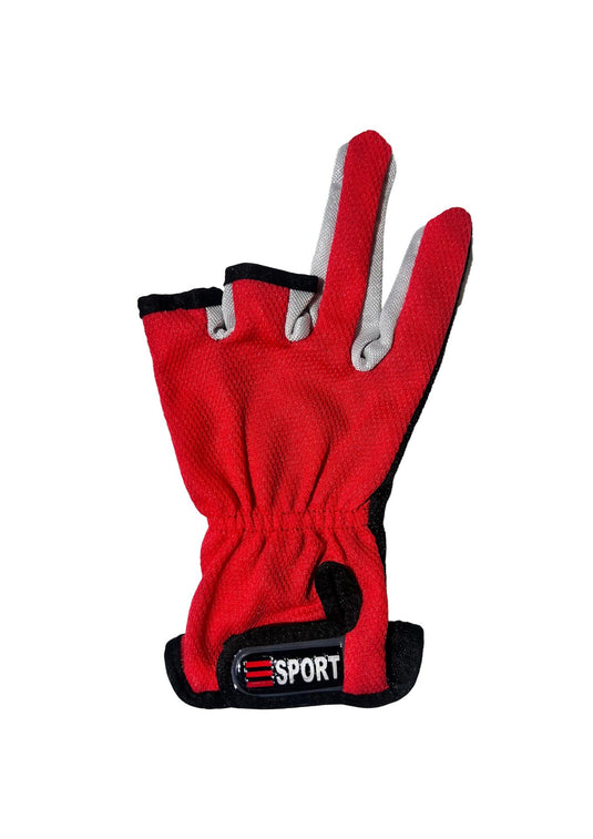 Sport- Quality Jigging Gloves Red