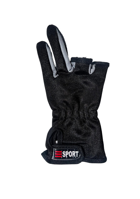Sport- Quality Jigging Gloves Black