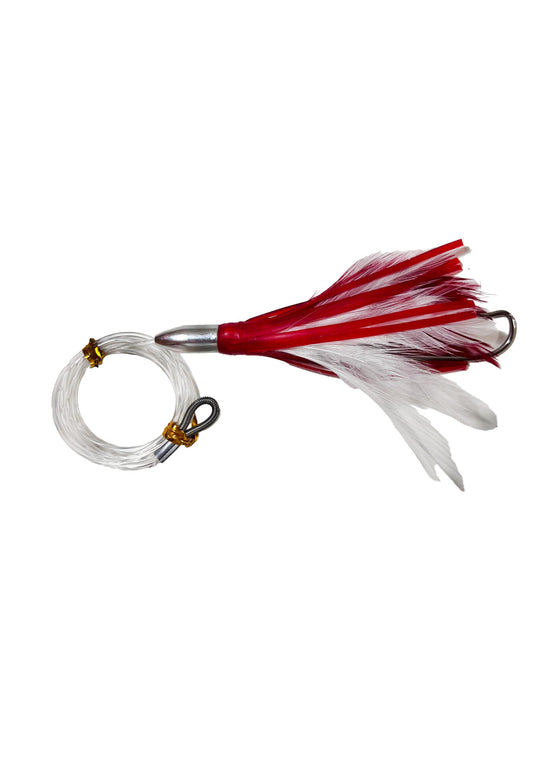 Rigged Mini Feather. Tuna, Tailor, Mackeral