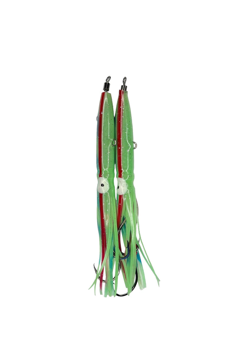 Load image into Gallery viewer, Ranger Skirt- 6 Inch Rigged Jig/Skirt Lumo Green
