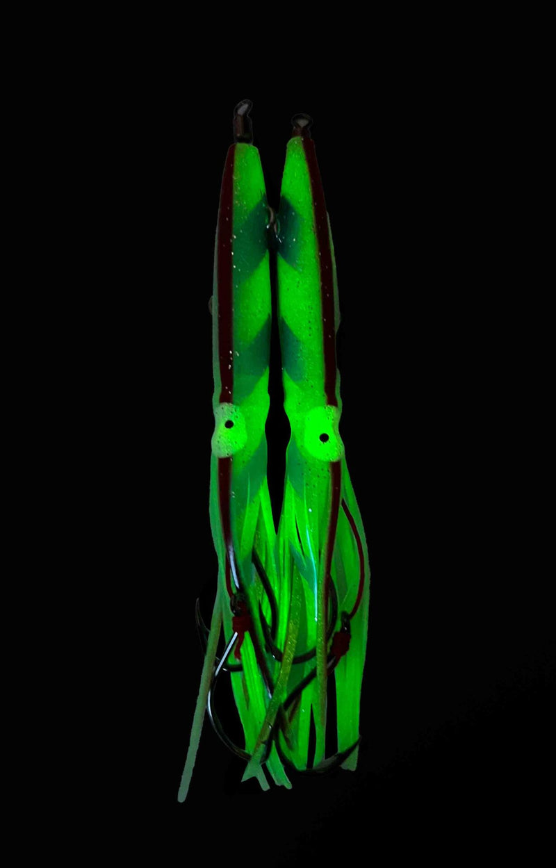 Load image into Gallery viewer, Ranger Skirt- 6 Inch Rigged Jig/Skirt Lumo Green
