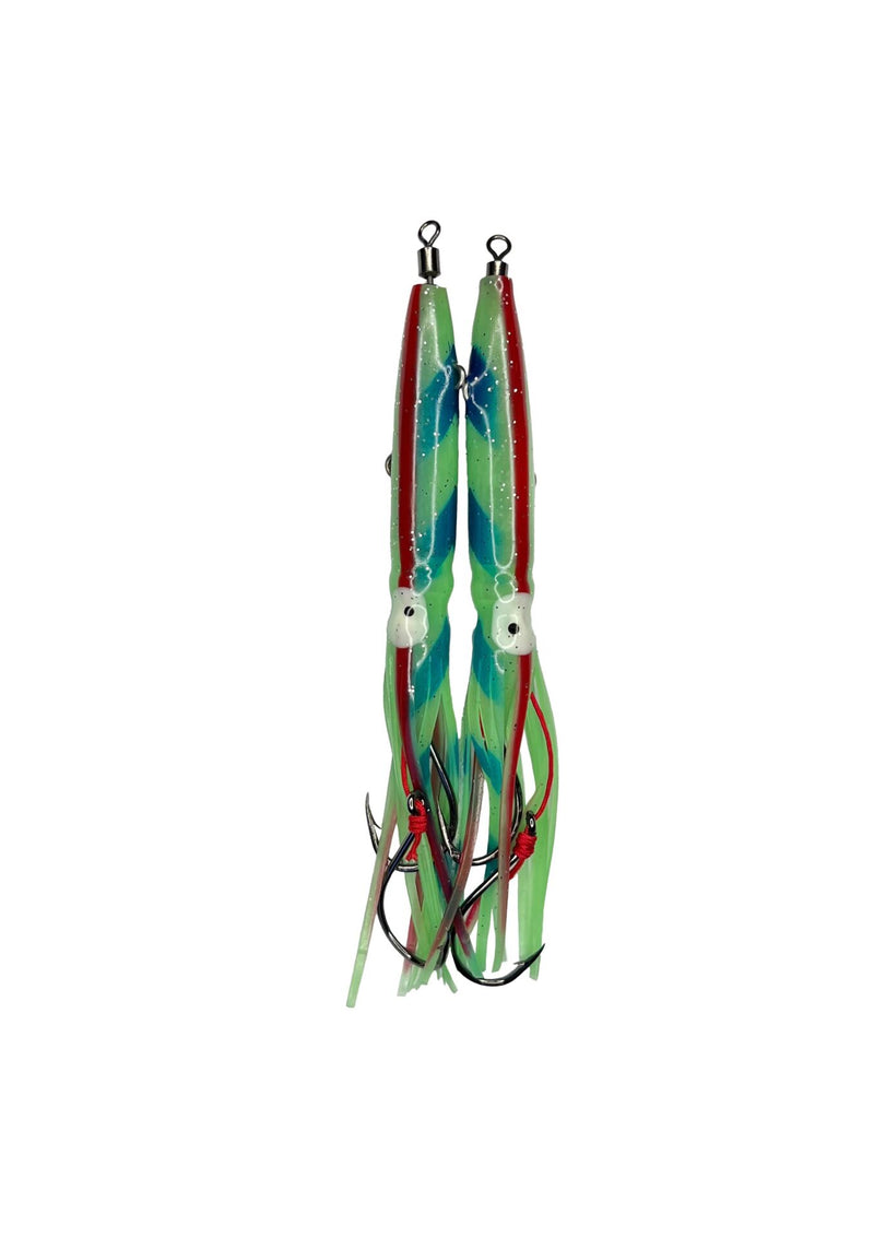 Load image into Gallery viewer, Ranger Skirt- 6 Inch Rigged Jig/Skirt Lumo Green
