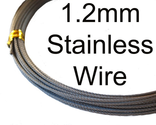 10metres 1.2mm 316 Grade SS 49 Strand Wire. 120kg
