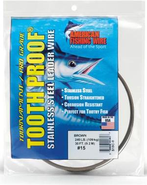 Tooth Proof 86lb Single Strand Wire. Stainless Steel 30ft