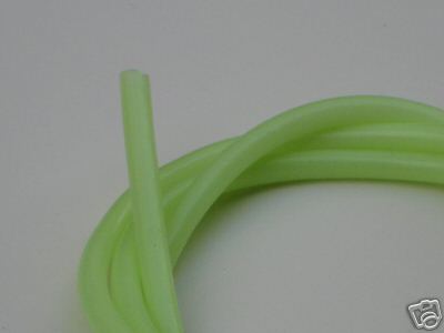1m Glow Tubing 3mm inside diameter. Attracts fish!