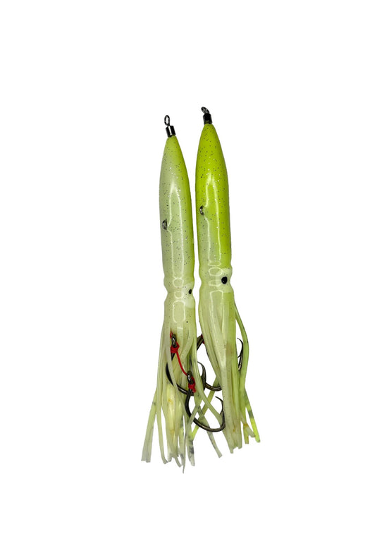 Ranger Skirt- 8 Inch Rigged Jig/Skirt Lumo Yellow/Black